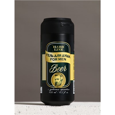 Гель для душа пиво HARD LINE, 400 мл, древесный аромат