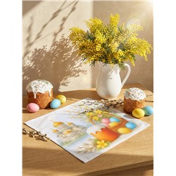 Салфетка пасхальная на стол «Пасхальное настроение» 65×65 см