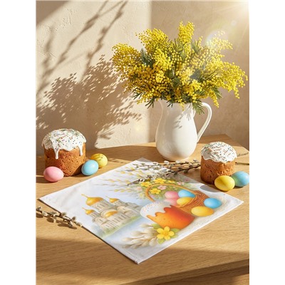 Салфетка пасхальная на стол «Пасхальное настроение» 65×65 см