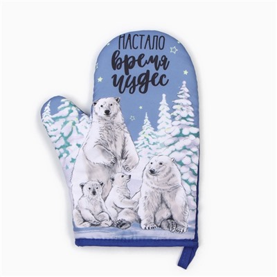 Варежка-прихватка «Время чудес», 20×27 см,100% п/э