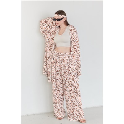 Костюм  SET056/03/Молочный, коричневый