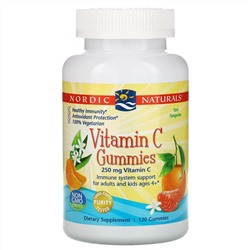Nordic Naturals, Витамин С жевательный мармелад, мандарин, 250 мг, 120 конфет