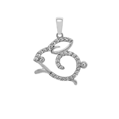 Подвеска из серебра куб.циркон., Тцп186