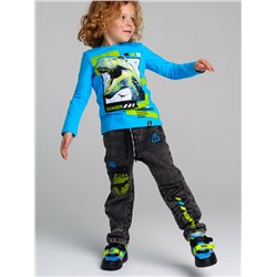 Брюки текстильные джинсовые утепленные флисом для мальчиков