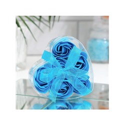 Мыльные розочки, синие, набор 6 шт.