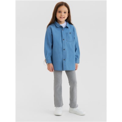 Рубашка детская джинсовая KAFTAN, размер 30 (98-104 см), голубая