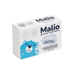 Крем-мыло туалетное детское "Малио" экстракт хлопка и льна, 90 г