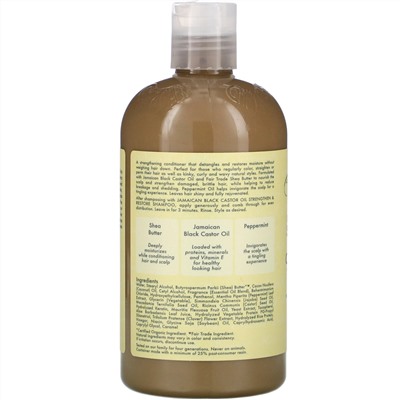 SheaMoisture, ямайское черное касторовое масло, укрепляющий и восстанавливающий кондиционер, 384 мл (13 жидк. унций)