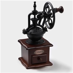 Кофемолка ручная Доляна «Мастер», 26×11×11 см, бук, цвет тёмное дерево