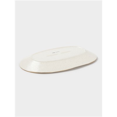 Блюдо сервировочное Magistro Poursephona, 37×24 см, фарфор, бежевое