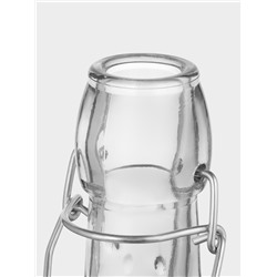 Бутылка для соусов и масла «Ризотто», 1 л, 8×8×30 см, с бугельным замком, стекло, прозрачная