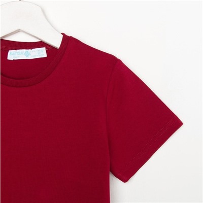 Футболка KAFTAN Basic line, размер 32 (110-116 см), бордо