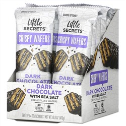 Little Secrets, Dark Chocolate Crispy Wafer, Sea Salt, 12 Pack, 1.4 oz (40 g) Each