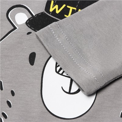 Лонгслив для мальчика, рост 74 см, серый