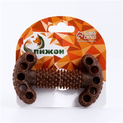 Игрушка для собак «Ключ», TPR+Бамбук, массажная, 12×3.5×5 см
