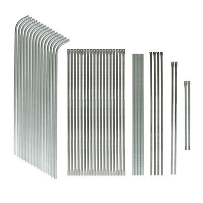 Теплица, 4.9×2.45×2.1 м, оцинкованный металл, профиль d=25 мм, чехол из спанбонда 90 г/м²