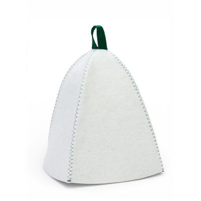 Шапка для бани и сауны «Не парься», полиэфир, шерсть, белая