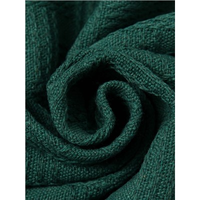 Плед с бахромой «Этель» Emerald, 130×180 см, жаккард