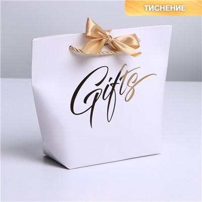 Пакет подарочный «Gifts» 21 х 17 х 7 см