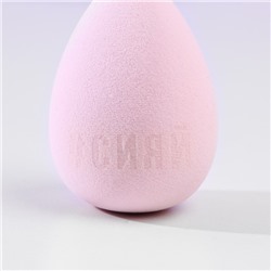Спонж скошенный Doll face, на пластиковой подставке для сушки и хранения, BEAUTY FOX