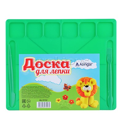 Доска для лепки А5, 2 стека, пластик, цвет ассорти, "Зоопарк"