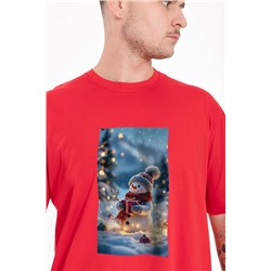 Футболка с новогодним принтом М125140Пк