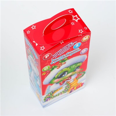 Подарочная коробка Новогодняя Сюрприз «Сладкая парочка» с игрой и анимацией 11×6×21 см