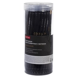 Карандаш черногр. "Символы России" круглый с ластиком НВ, из черного дерева (092652) Хатбер