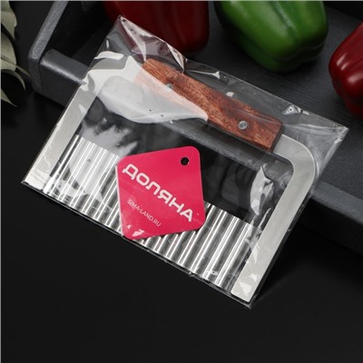 Нож для фигурной резки Доляна, 18×12 см, серебристый