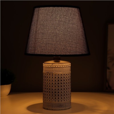 Настольная лампа «Торонто» Е14 40 Вт черный белый 22.5×22.5×35 см