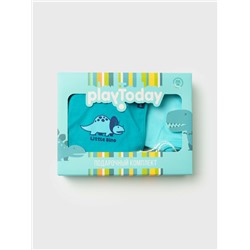 Комплект детский трикотажный для мальчиков: боди, комбинезон, нагрудник, чепчик