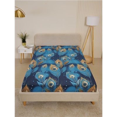 Простыня бязь люкс - Перо павлина