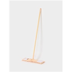 Швабра для мытья пола плоская Доляна, телескопическая ручка, насадка букля, 43×14×124 см