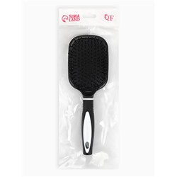 Расчёска массажная, широкая, с зеркалом, 8.3×24 (±1) см, чёрная