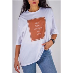 Футболка Овер с принтом Лучшая версия