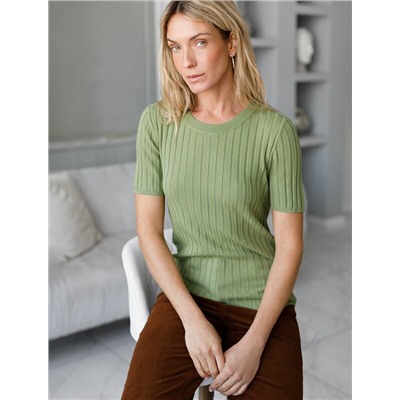 Джемпер тонкой вязки из вискозы с нейлоном