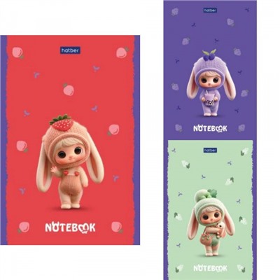 Блокнот А6  40л клетка на склейке "Berri. ФрутоНяшки" (093613) Хатбер