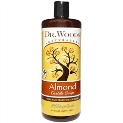 Dr. Woods, Миндальное кастильское мыло с маслом ши (закупается с учетом принципов справедливой торговли), 946 мл (32 жидких унции)