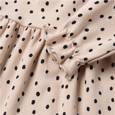 Платье для девочки «Крошка Я. Киса», рост 62-68 см, бежевое