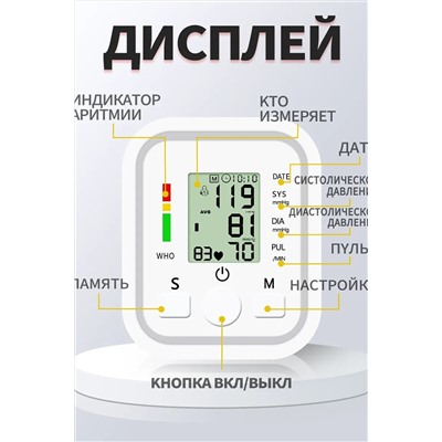 Тонометр автоматический для измерения давления 60733 НАТАЛИ, 1088387