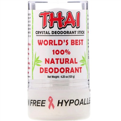 Thai Deodorant Stone, Thai Crystal Deodorant Stick, 4.25 oz (120 g)