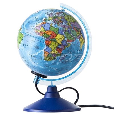 Глобус Земли политический 150 мм с подсветкой.Классик Евро