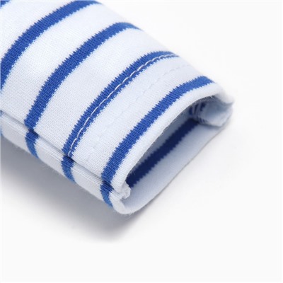 Боди детское, цвет белый/голубой, рост 56 см