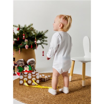 Боди с длинным рукавом Крошка Я «Пухляш», рост 86-92 см, цвет белый