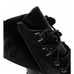 AL7541 черн Ботинки деми для девочек (33-38)/6