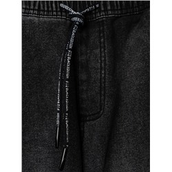 Брюки текстильные джинсовые утепленные флисом для мальчиков