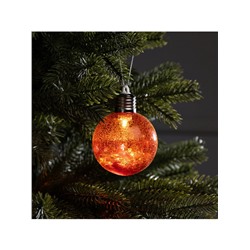 Ёлочный шар «Рассвет», d=8 см, 1 LED, от батареек LR44×3, свечение тёплое белое