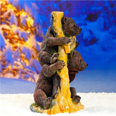 Садовая фигура из полистоуна «Медведь «Давай дружить!«», 55×34 см