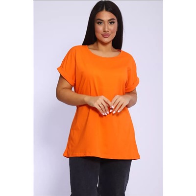 Футболка без рисунка с отворотами на рукавах, хлопок 100%, Арт. 561 НАТАЛИ, 1070920