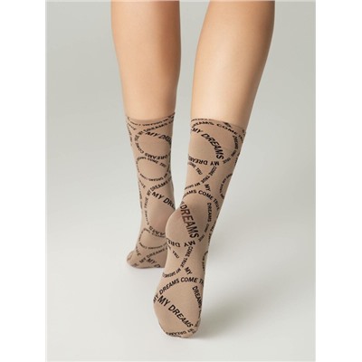 Полиамидные CONTE FANTASY Плотные носки с вывязанным рисунком «My dreams»